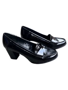 Jones New York Heels Shoes Loafers Cypress Black Patent Business Womens Size 8.5